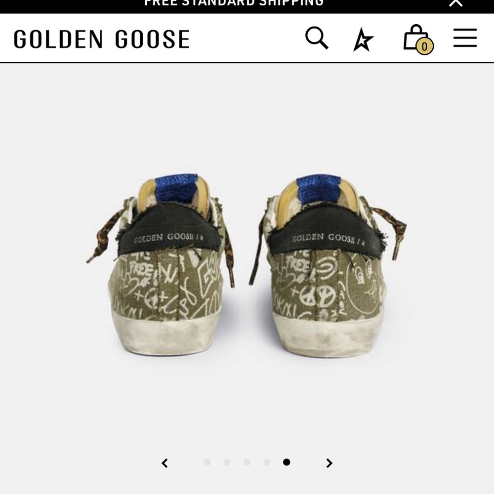 Golden Goose Khaki Sneakers with White Star - Picture 13 of 16